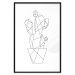 Wall Poster Cactus Sketch - line art of plant with geometric figures on white background 128026 additionalThumb 15