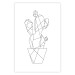 Wall Poster Cactus Sketch - line art of plant with geometric figures on white background 128026 additionalThumb 25