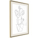 Wall Poster Cactus Sketch - line art of plant with geometric figures on white background 128026 additionalThumb 3