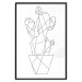 Wall Poster Cactus Sketch - line art of plant with geometric figures on white background 128026 additionalThumb 16