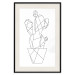 Wall Poster Cactus Sketch - line art of plant with geometric figures on white background 128026 additionalThumb 19