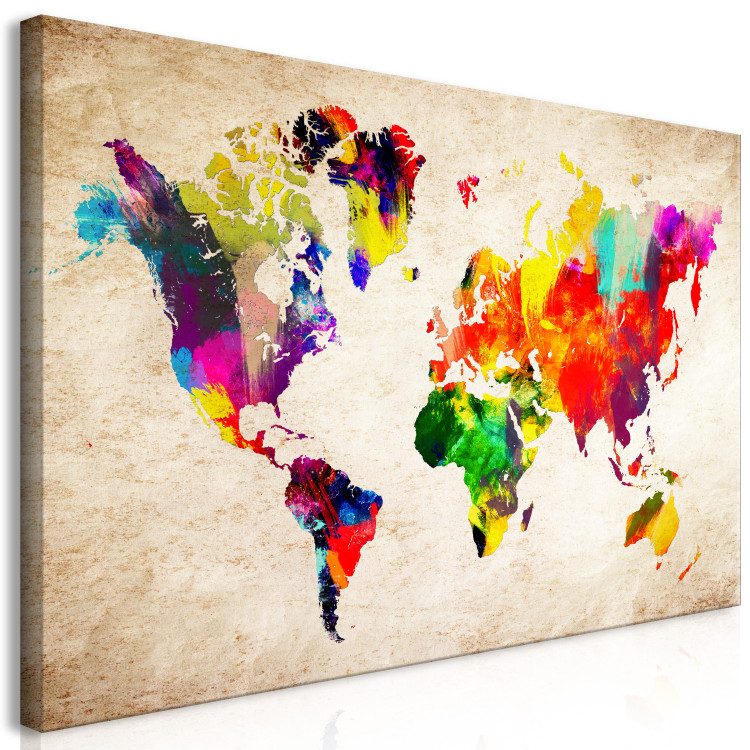 Large canvas print World Map: Abstract Fantasy II [Large Format] 128626 additionalImage 2