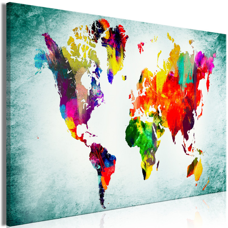 Large canvas print World Map: Green Vignette [Large Format] 128726 additionalImage 2