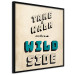 Wall Poster Take Walk on the Wild Side - square - English text on a beige background 128926 additionalThumb 13