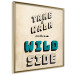 Wall Poster Take Walk on the Wild Side - square - English text on a beige background 128926 additionalThumb 14