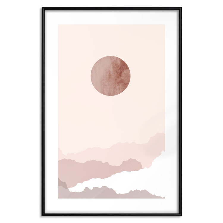 Poster Pastel Planet - abstract circle above the clouds in a bright cosmos 129726 additionalImage 17
