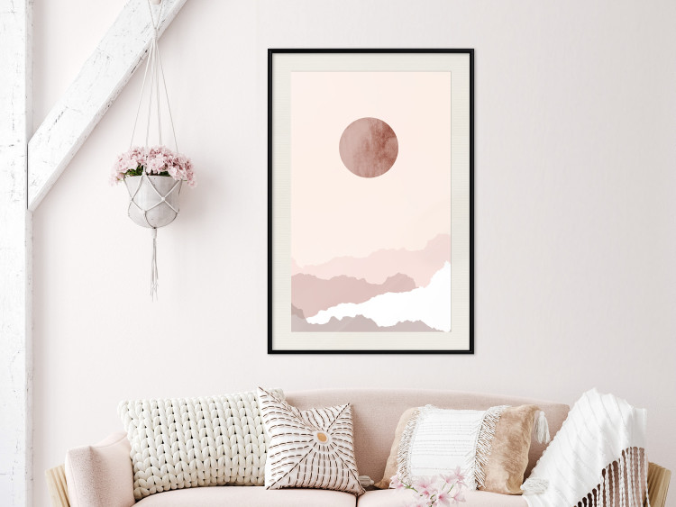 Poster Pastel Planet - abstract circle above the clouds in a bright cosmos 129726 additionalImage 24