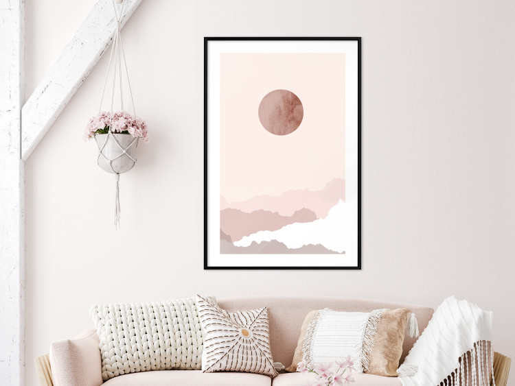Poster Pastel Planet - abstract circle above the clouds in a bright cosmos 129726 additionalImage 18