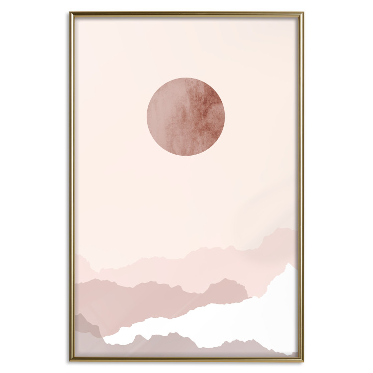 Poster Pastel Planet - abstract circle above the clouds in a bright cosmos 129726 additionalImage 21
