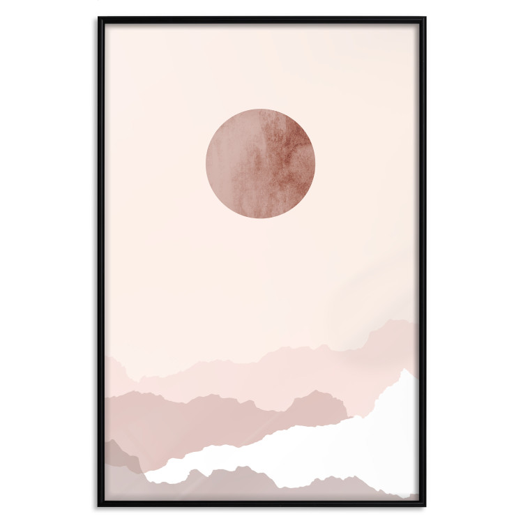 Poster Pastel Planet - abstract circle above the clouds in a bright cosmos 129726 additionalImage 16
