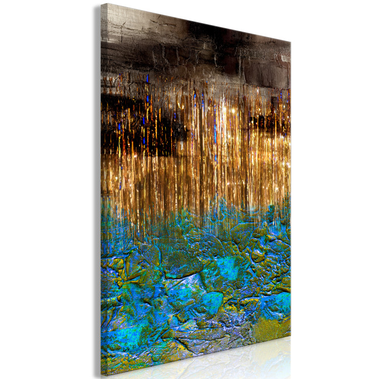 Canvas Print Ruffled Ocean (1-piece) Vertical - abstract glamorous style 130326 additionalImage 2