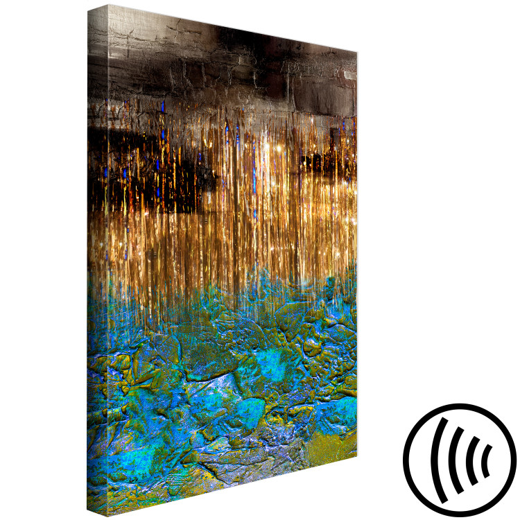 Canvas Print Ruffled Ocean (1-piece) Vertical - abstract glamorous style 130326 additionalImage 6
