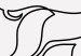 Canvas Deer figure - black and white abstraction in line art style 130726 additionalThumb 4