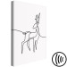 Canvas Deer figure - black and white abstraction in line art style 130726 additionalThumb 6