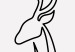 Canvas Deer figure - black and white abstraction in line art style 130726 additionalThumb 5