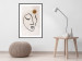 Wall Poster Romantic Thought - abstract black line art of a face on a beige background 130826 additionalThumb 15