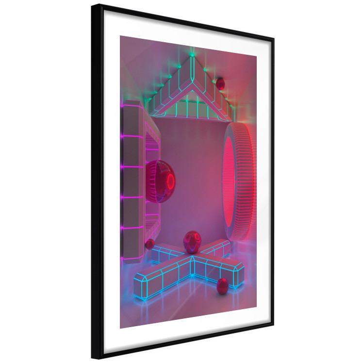 Poster Four Walls - geometric figures with neons in an abstract style 131926 additionalImage 8