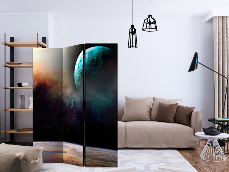 Room Separator Like Being on Another Planet (3-piece) - view of a colorful cosmos 132626 additionalImage 4
