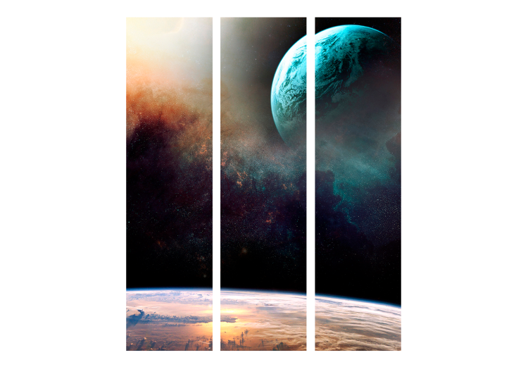 Room Separator Like Being on Another Planet (3-piece) - view of a colorful cosmos 132626 additionalImage 3