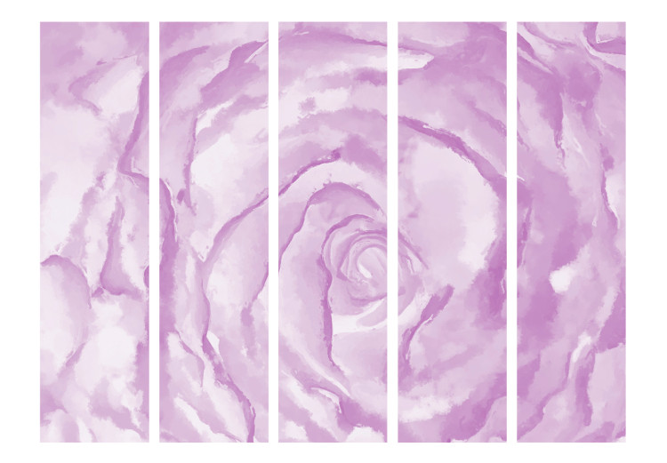 Room Separator Rose (Pink) II - watercolor composition of a purple plant with a flower 133926 additionalImage 3