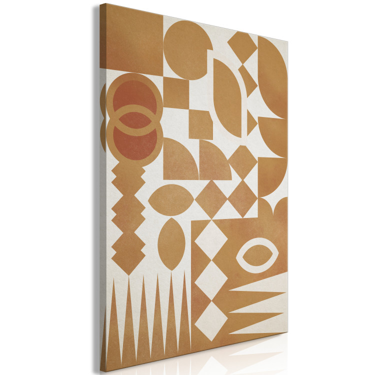 Canvas Abstract order - irregular geometric shapes in beige 134826 additionalImage 2