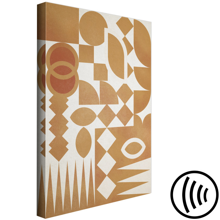 Canvas Abstract order - irregular geometric shapes in beige 134826 additionalImage 6
