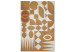 Canvas Abstract order - irregular geometric shapes in beige 134826