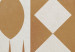 Canvas Abstract order - irregular geometric shapes in beige 134826 additionalThumb 4