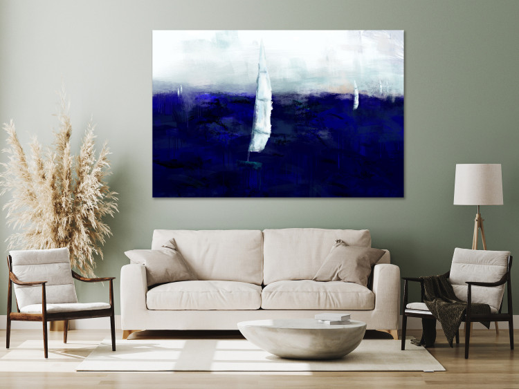 Canvas Print Sails on the ocean - marine motif with deep blue and sails 135226 additionalImage 3