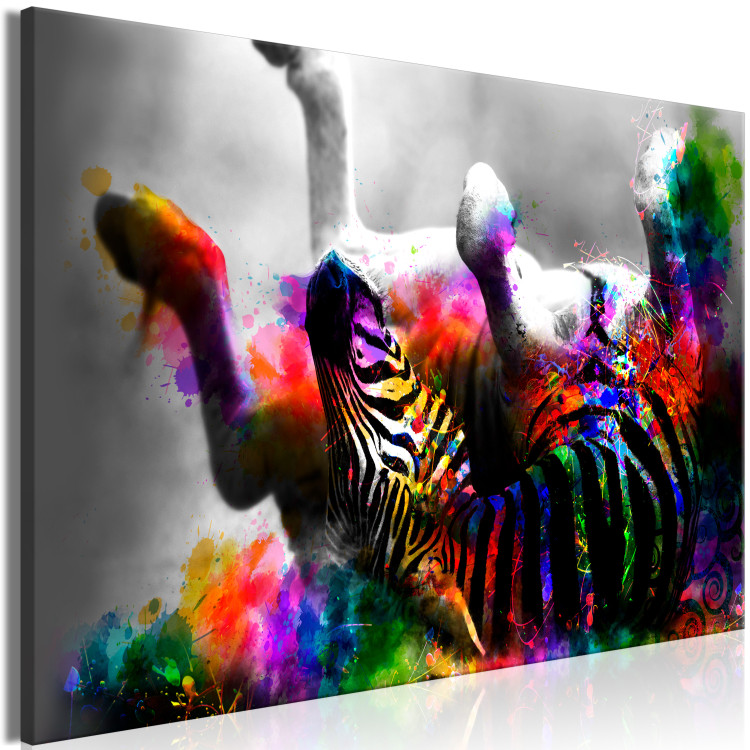 Large canvas print Happy Zebra [Large Format] 136426 additionalImage 2
