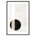 Poster Convergence Point - geometric abstraction with a black circle on a beige background 137226 additionalThumb 27