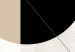 Poster Convergence Point - geometric abstraction with a black circle on a beige background 137226 additionalThumb 25