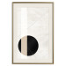 Poster Convergence Point - geometric abstraction with a black circle on a beige background 137226 additionalThumb 21