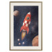 Poster Rocket Into the Unknown - red spacecraft against a star-filled cosmic background 137526 additionalThumb 27