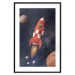 Poster Rocket Into the Unknown - red spacecraft against a star-filled cosmic background 137526 additionalThumb 16