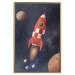 Poster Rocket Into the Unknown - red spacecraft against a star-filled cosmic background 137526 additionalThumb 11