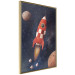 Poster Rocket Into the Unknown - red spacecraft against a star-filled cosmic background 137526 additionalThumb 4