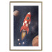 Poster Rocket Into the Unknown - red spacecraft against a star-filled cosmic background 137526 additionalThumb 17