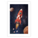 Poster Rocket Into the Unknown - red spacecraft against a star-filled cosmic background 137526 additionalThumb 9