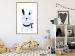 Poster Brave Rabbit - funny bunny with a black ribbon on a light background 138126 additionalThumb 23