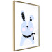 Poster Brave Rabbit - funny bunny with a black ribbon on a light background 138126 additionalThumb 5