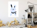 Poster Brave Rabbit - funny bunny with a black ribbon on a light background 138126 additionalThumb 22