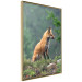 Wall Poster Red Hunter - majestic wild animal amidst forest on a blurred background 138726 additionalThumb 4