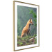 Wall Poster Red Hunter - majestic wild animal amidst forest on a blurred background 138726 additionalThumb 2