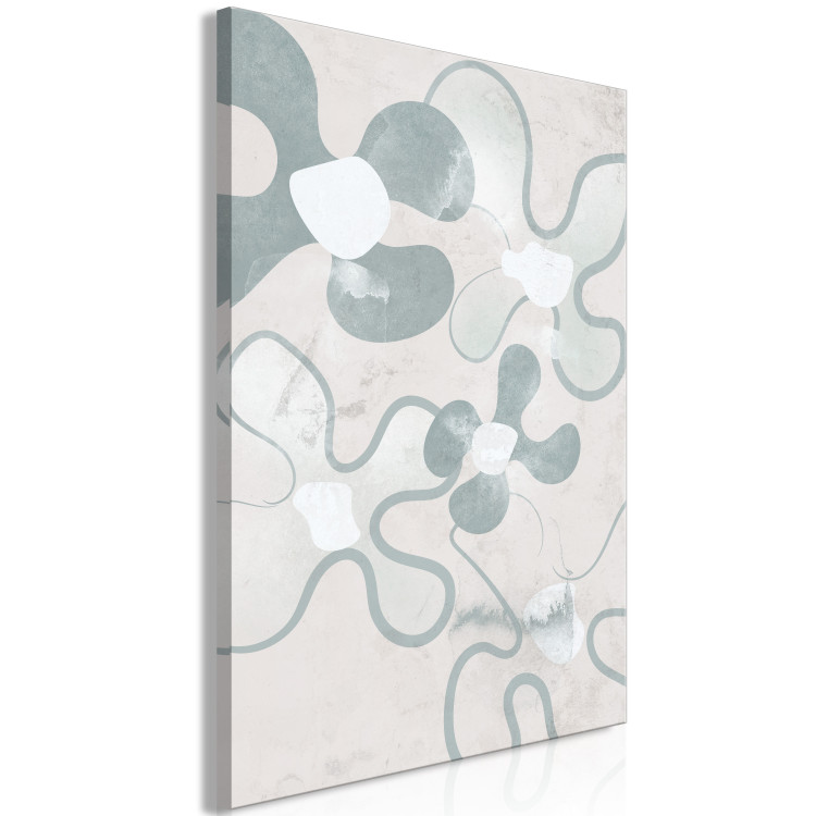 Canvas Blue Daisies (1-piece) - flower-shaped abstraction 144726 additionalImage 2