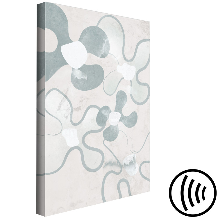 Canvas Blue Daisies (1-piece) - flower-shaped abstraction 144726 additionalImage 6
