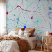 Wall Mural Artistic Stains - Abstract Blots of Paint on a Blue Background 145126 additionalThumb 2