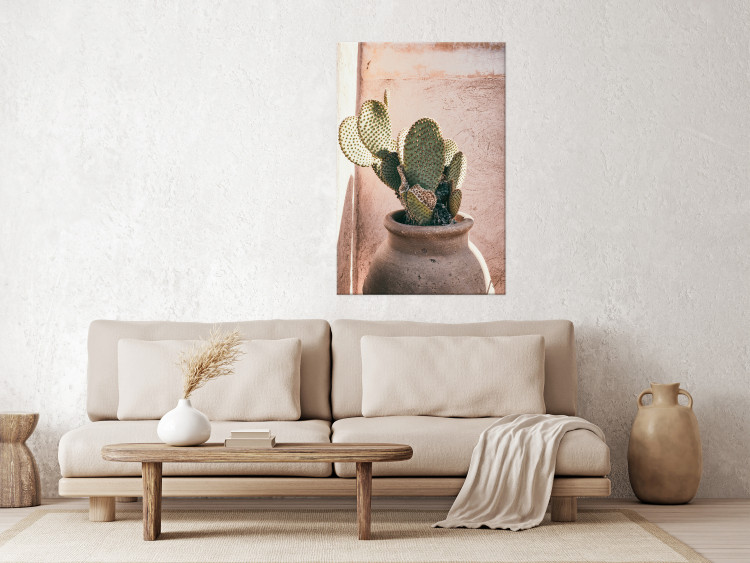 Canvas Cactus in a Pot (1-piece) - landscape with a spiky plant in a pot 145226 additionalImage 3