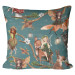 Decorative Microfiber Pillow In an enchanted forest - deer, fairies and branches in darkness cushions 146926
