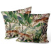 Decorative Velor Pillow Savannah parchment - tropical vegetation, cheetahs on beige background 147126 additionalThumb 3
